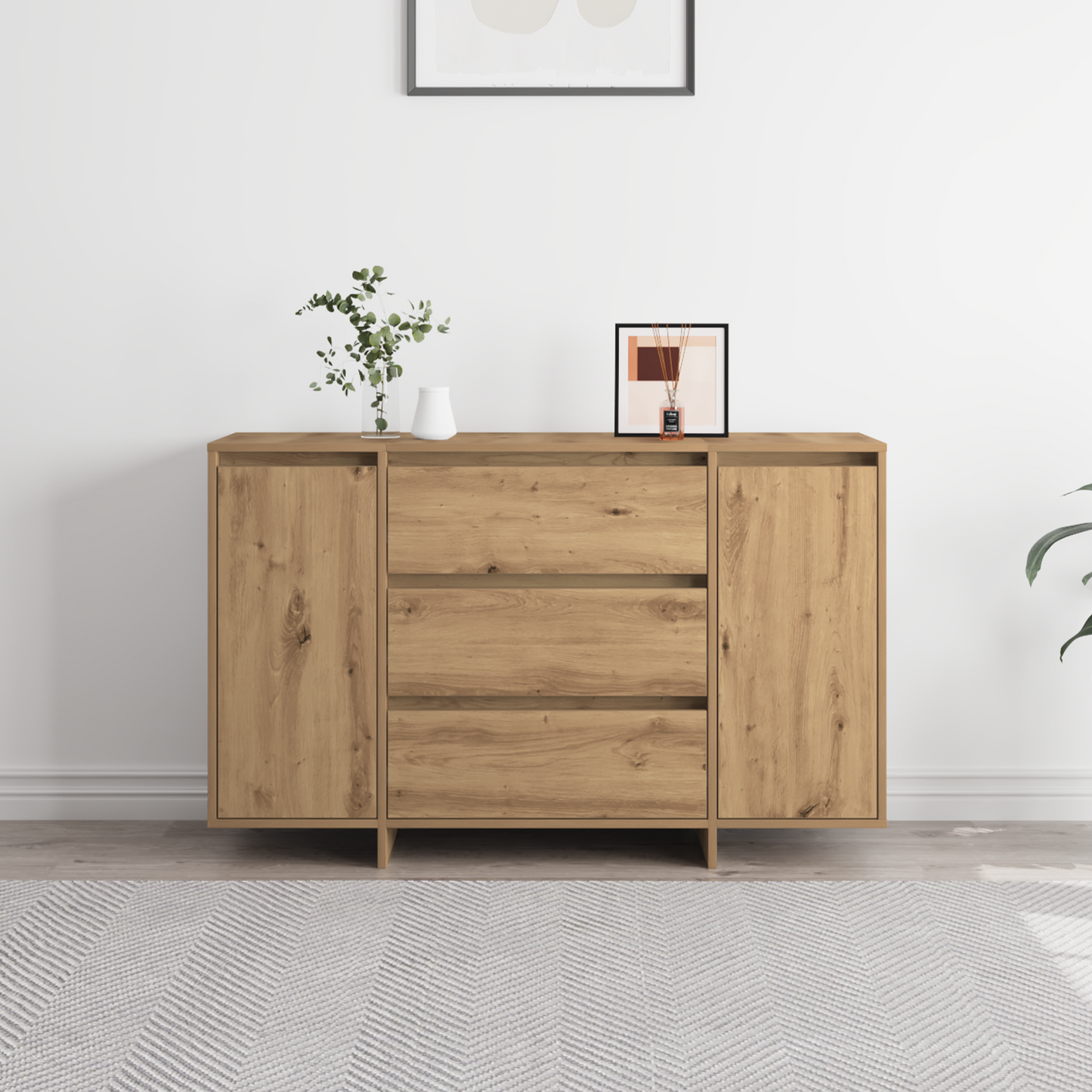 Sideboard Artisan Eg 120 X 41 X 75 Cm Konstrueret Træ