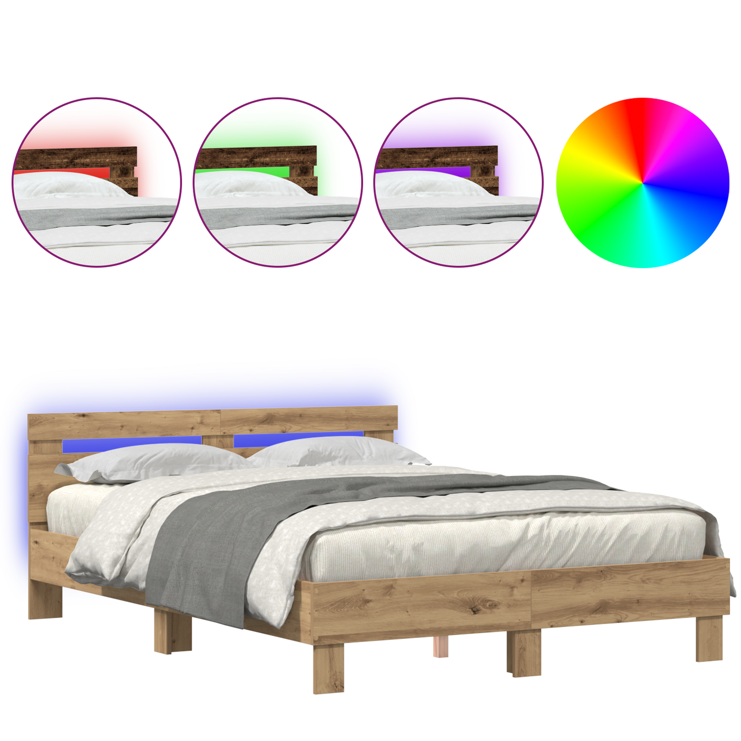 Egetræ Sengestel Artisan Egetræ Massivt Egetræ 140 X 190 Cm - billede 4