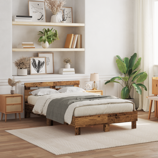 Konstrueret Træ Sengestel Gammelt Træ Konstrueret Træ 120 X 190 Cm - hovedbillede