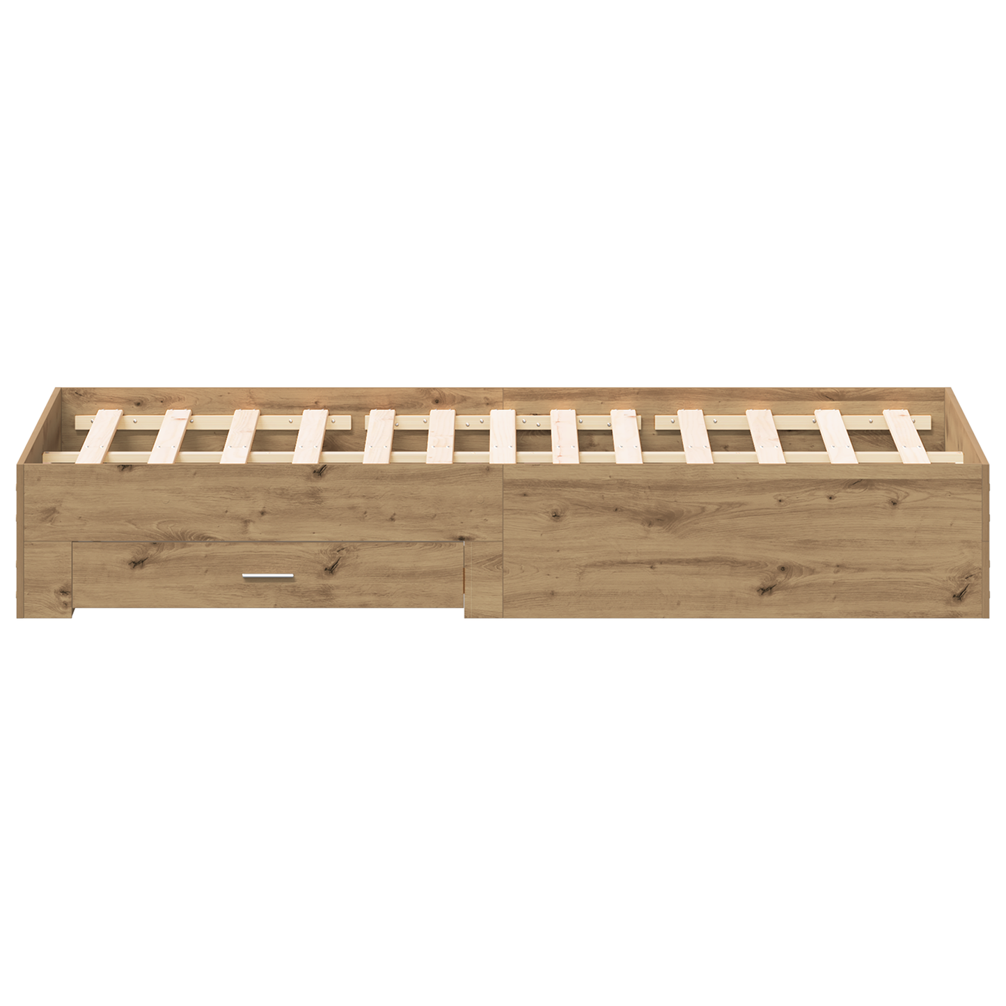 Senge Ramme med Skuffer i Artisan Egetræ 180x200 Cm Konstrueret Træ - billede 7