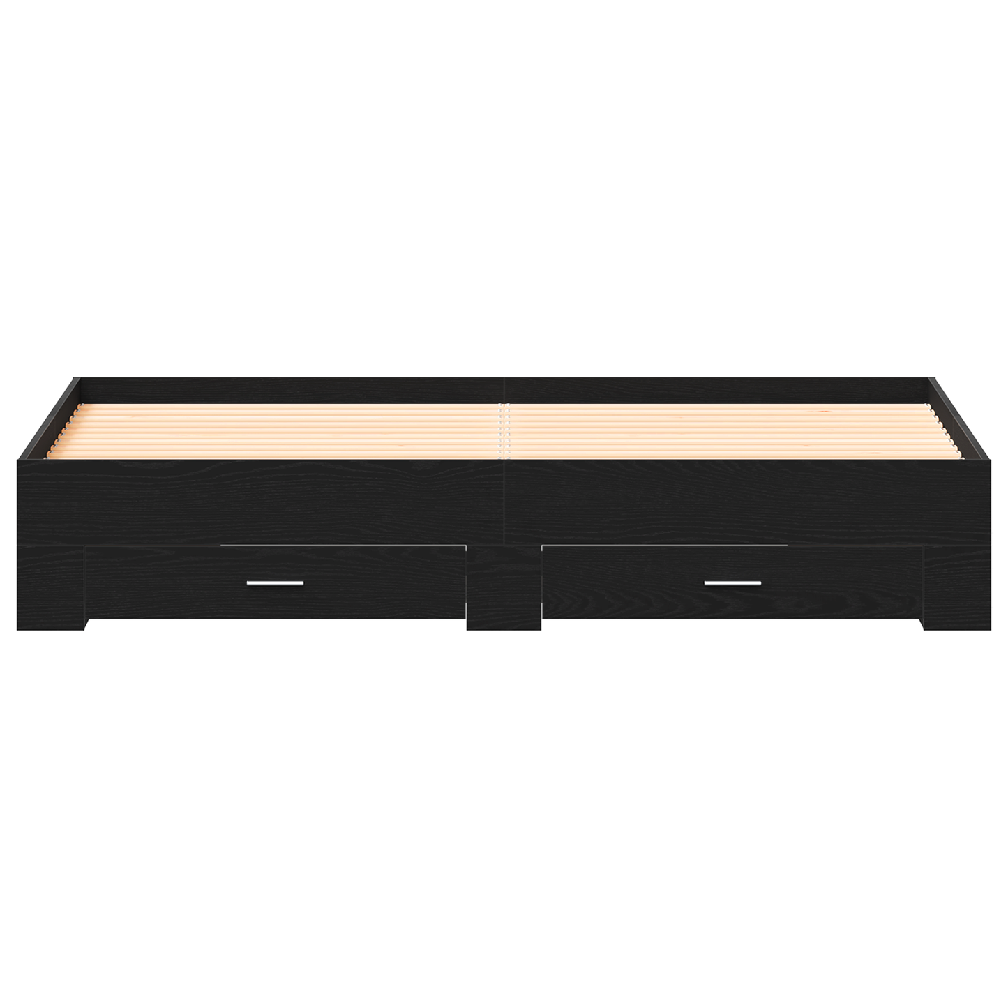 Seng med Skuffer Sort Eg 180x200 Cm Ingeniørtræ - billede 6