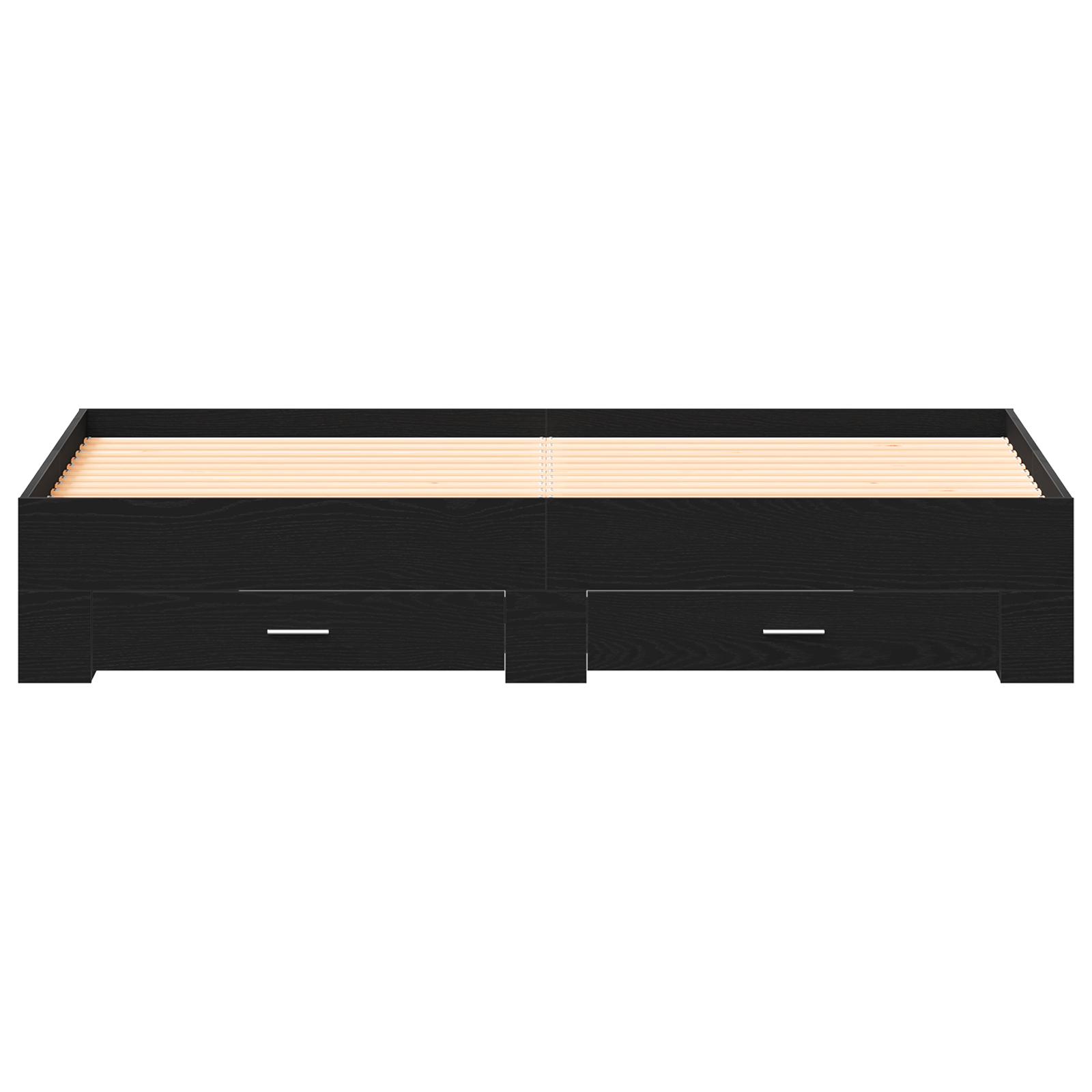 Seng med Skuffer Sort Eg 180x200 Cm Ingeniørtræ - billede 6