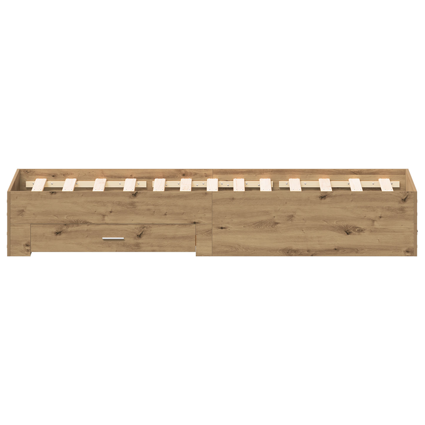 Sengestel Med Skuffer Artisan Eg 120 X 200 Cm Konstrueret Træ