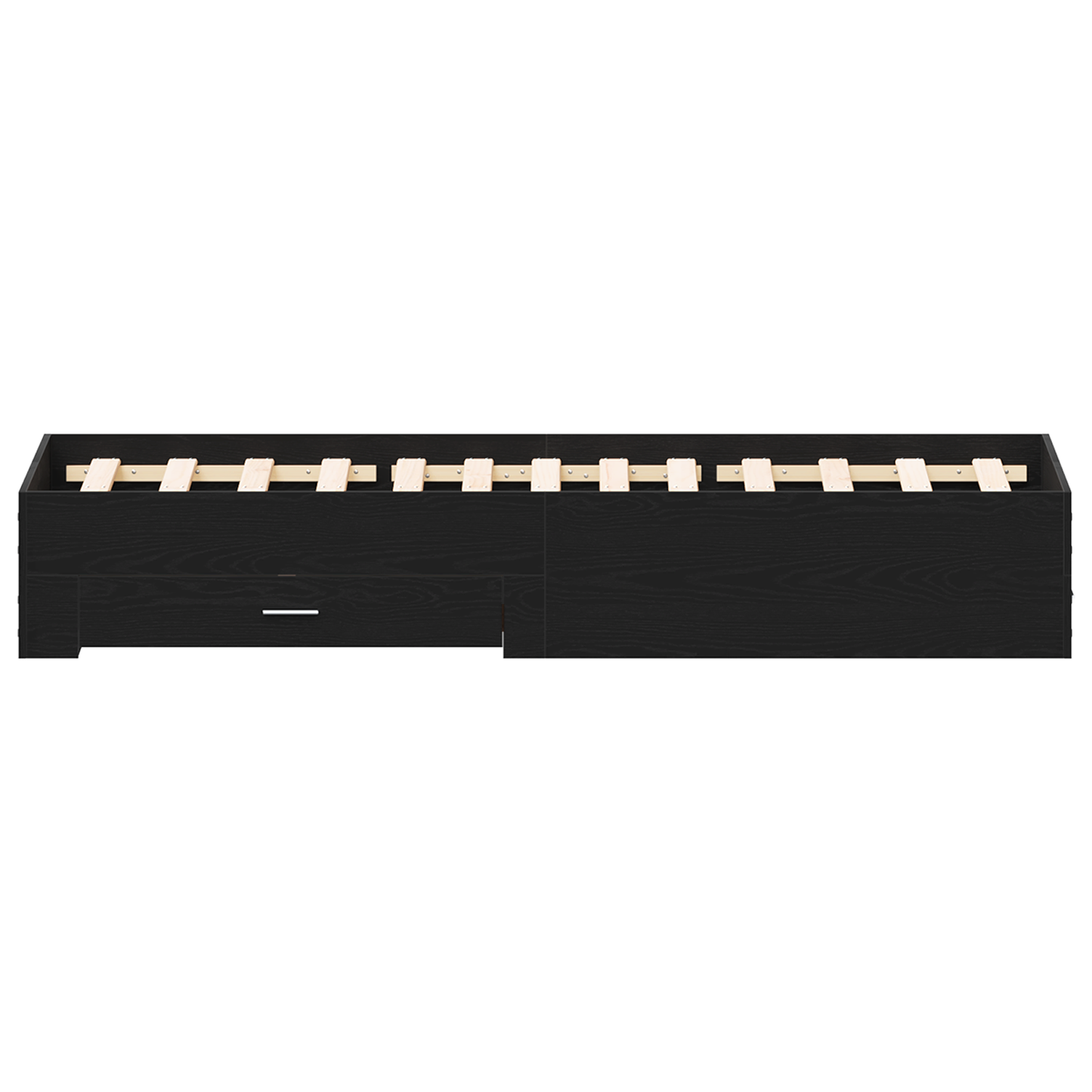 Seng med Skuffer Sort Eg 120x200 Cm Konstrueret Træ - billede 7