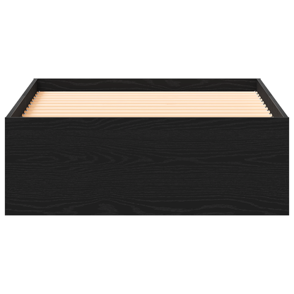 Sengestel Sort Eg 90x190 Cm Konstrueret Træ - billede 6