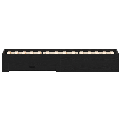 Sengestel Sort Eg 90x190 Cm Konstrueret Træ - billede 7