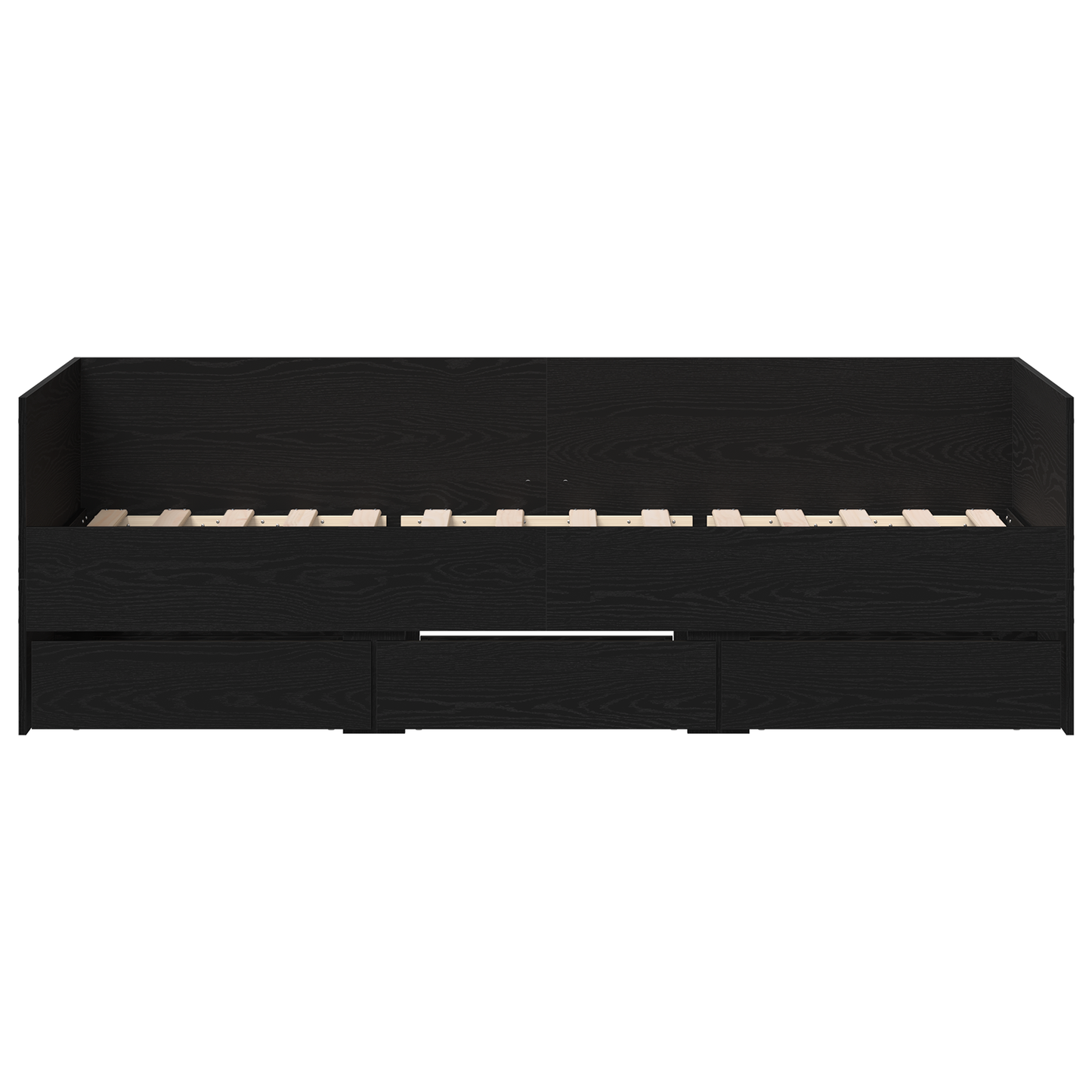 Sengebord Sort Eg Konstrueret Træ 90 X 200 Cm Holdbart - billede 6