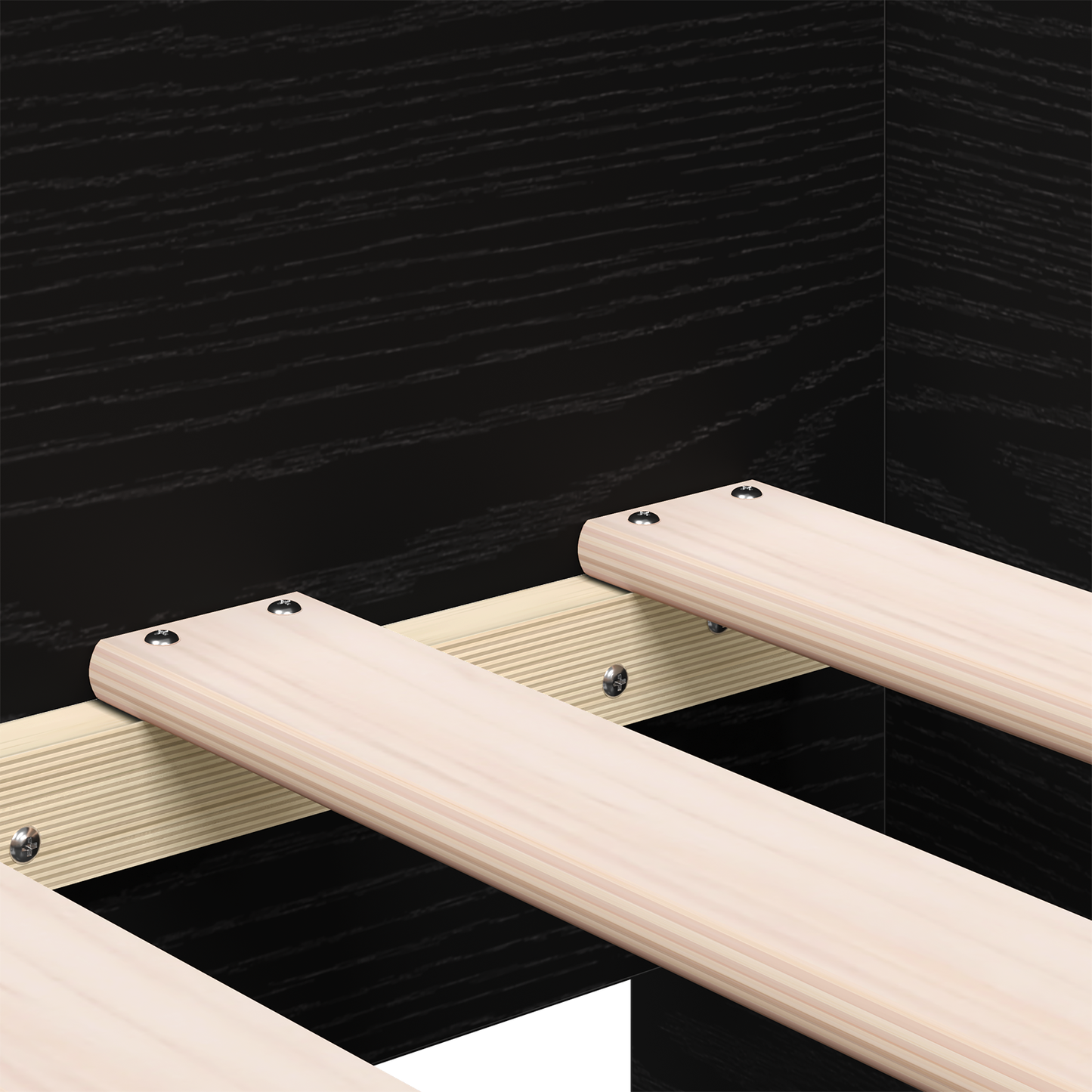 Sort Daybed med Skuffer Sort Eg Konstrueret Træ 75 X 190 Cm - billede 11