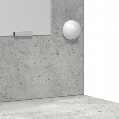 2 Pieces Makeupbord Sæt Med Led Beton Grå Konstrueret Træ