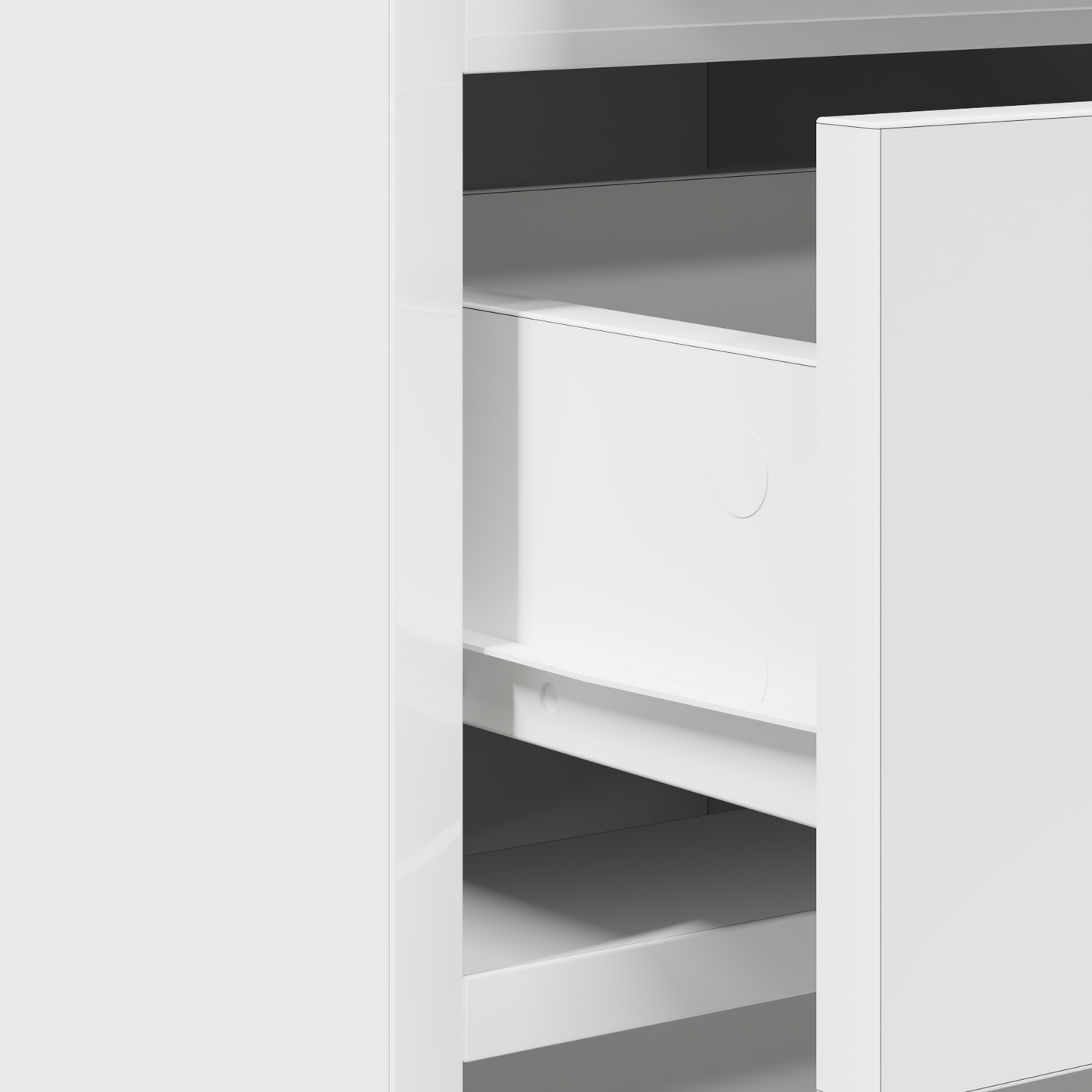 2 Personers Dressing Table Sæt Med Led Hvid Konstrueret Træ