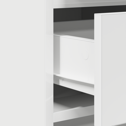2 Personers Dressing Table Sæt Med Led Hvid Konstrueret Træ