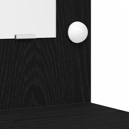 3-Delt Makebord Med Led Sort Konstrueret Træ