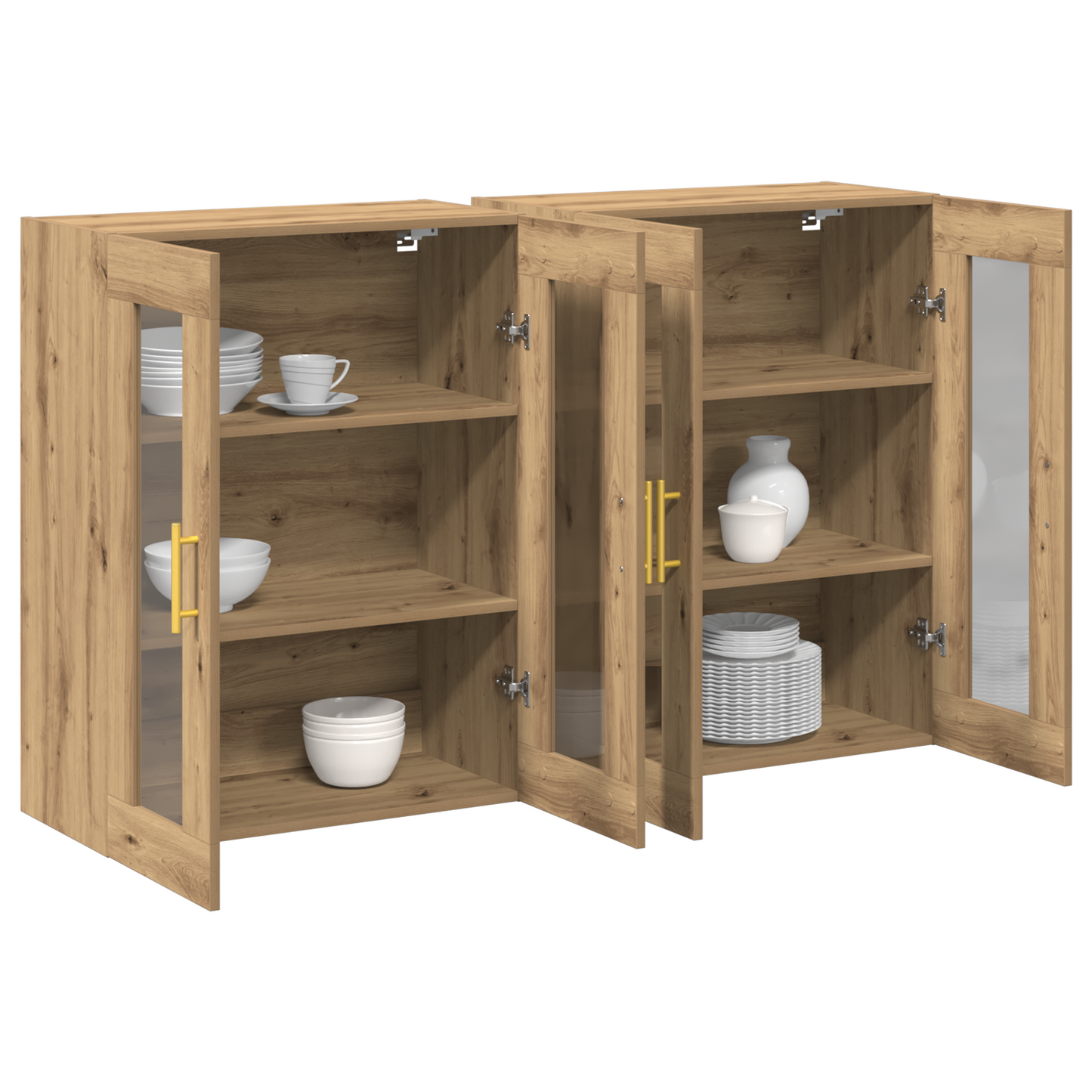 Vægskab 2 Dele Artisan Eg 69.5 X 34 X 90 Cm Konstrueret Træ