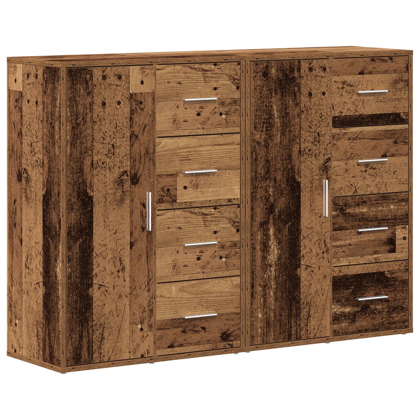 Sideboards 2 Dele Gammelt Træ 60 X 31 X 84 Cm Konstrueret Træ