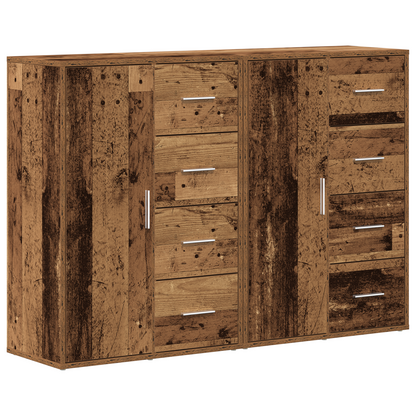 Sideboards 2 Dele Gammelt Træ 60 X 31 X 84 Cm Konstrueret Træ