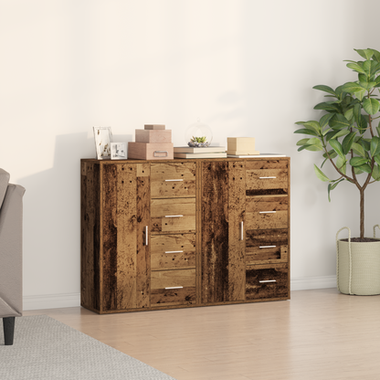 Sideboards 2 Dele Gammelt Træ 60 X 31 X 84 Cm Konstrueret Træ