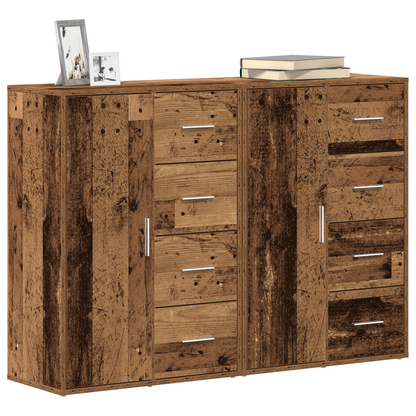 Sideboards 2 Dele Gammelt Træ 60 X 31 X 84 Cm Konstrueret Træ