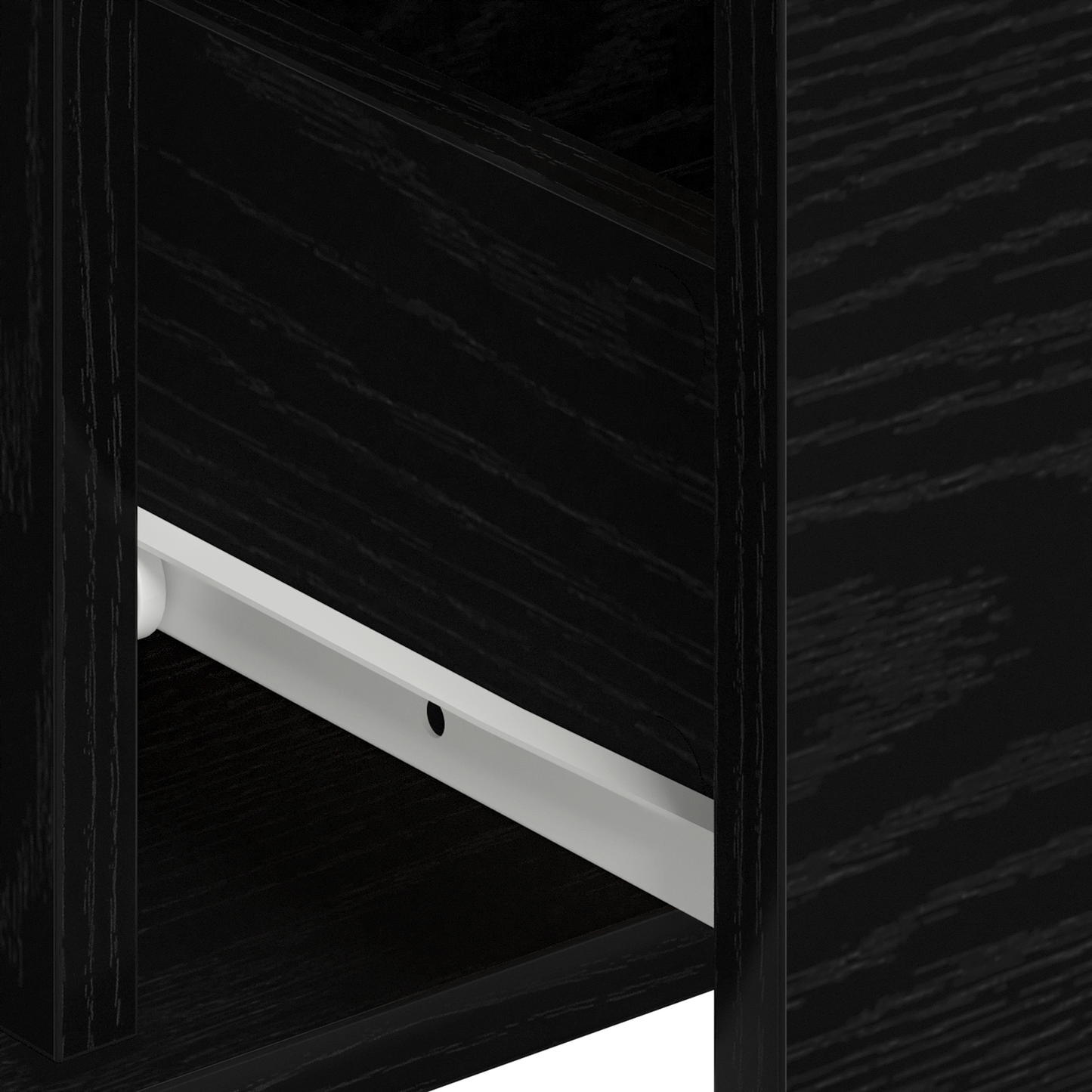 Sideboards 2 Dele Sort Eg 60 X 31 X 84 Cm Konstrueret Træ
