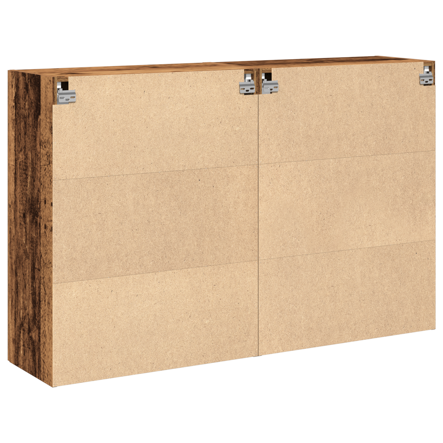Vægskab 2 Dele Gammelt Træ 69.5 X 34 X 90 Cm Konstrueret Træ