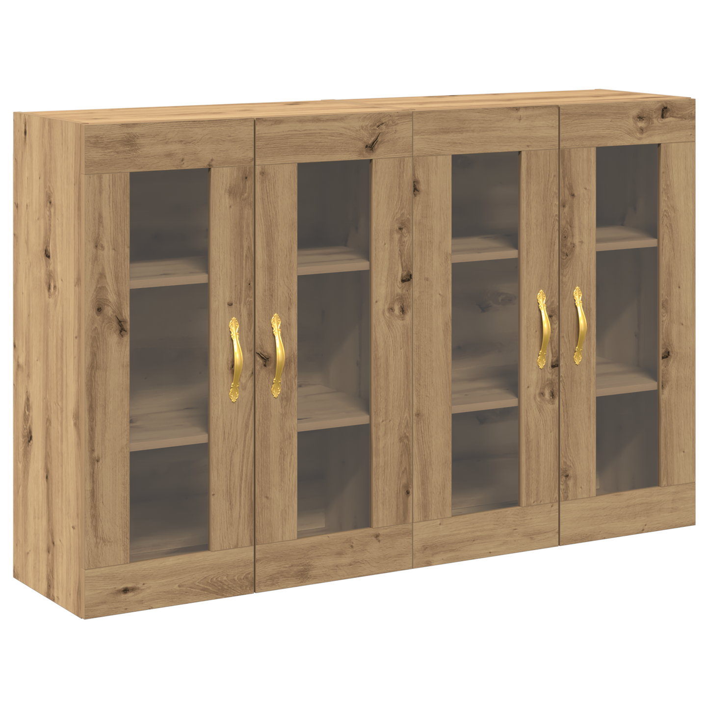 Vægmonterede Skabe 2 Stk Artisan Eg 69,5X34X90 Cm Konstrueret Træ