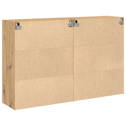 Vægmonterede Skabe 2 Stk Artisan Eg 69,5X34X90 Cm Konstrueret Træ
