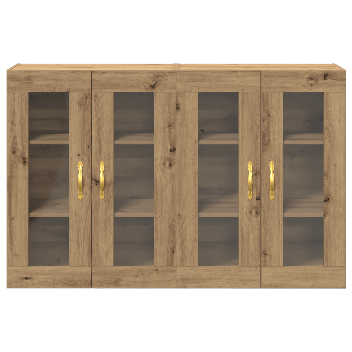 Vægmonterede Skabe 2 Stk Artisan Eg 69,5X34X90 Cm Konstrueret Træ