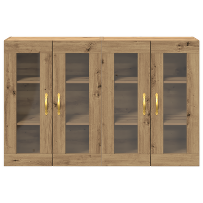 Vægmonterede Skabe 2 Stk Artisan Eg 69,5X34X90 Cm Konstrueret Træ