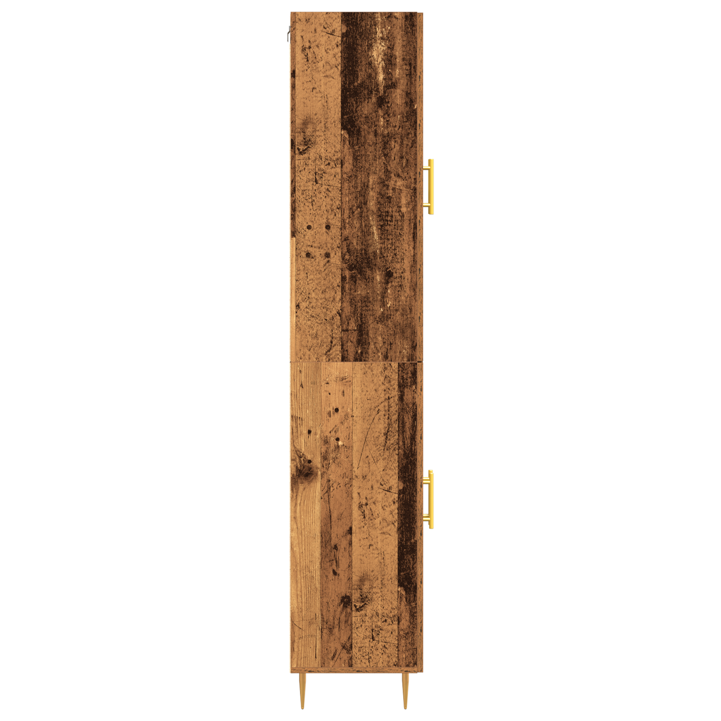 Highboard 2 Dele Gammelt Træ 69,5 X 34 X 180 Cm Konstrueret Træ