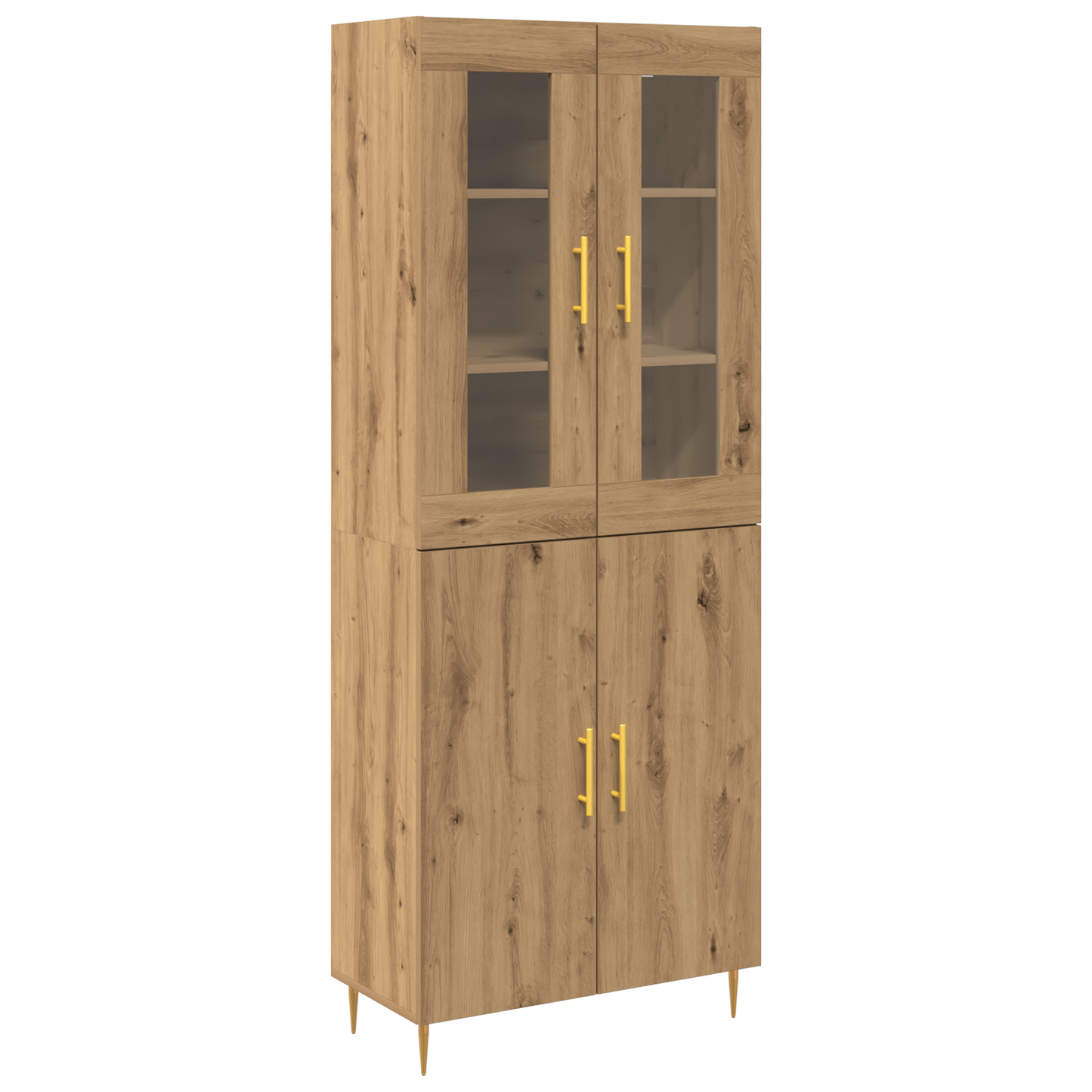 Highboard 2 Dele Artisan Eg 69,5 X 34 X 180 Cm Konstrueret Træ