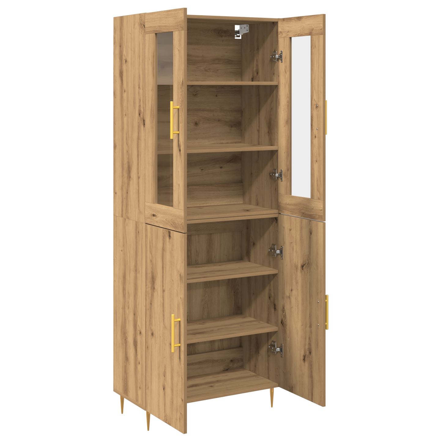Highboard 2 Dele Artisan Eg 69,5 X 34 X 180 Cm Konstrueret Træ