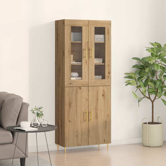 Highboard 2 Dele Artisan Eg 69,5 X 34 X 180 Cm Konstrueret Træ