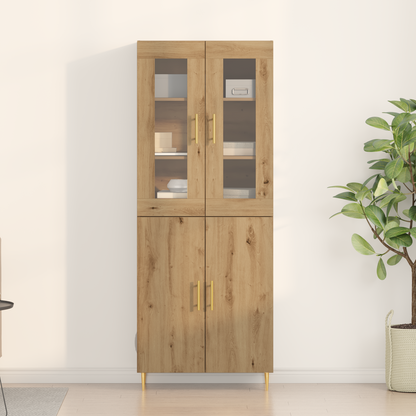 Highboard 2 Dele Artisan Eg 69,5 X 34 X 180 Cm Konstrueret Træ