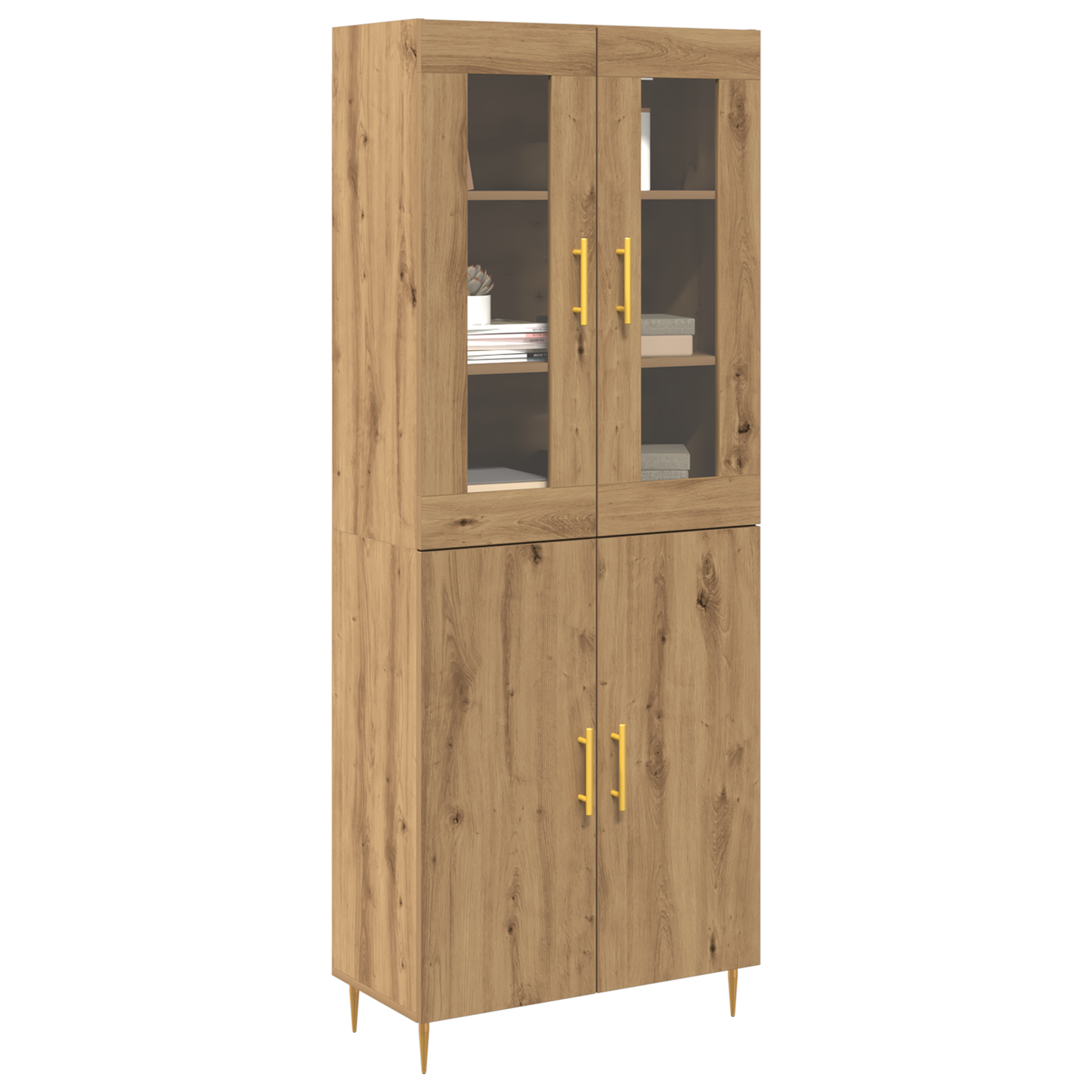 Highboard 2 Dele Artisan Eg 69,5 X 34 X 180 Cm Konstrueret Træ