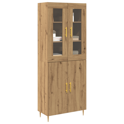 Highboard 2 Dele Artisan Eg 69,5 X 34 X 180 Cm Konstrueret Træ