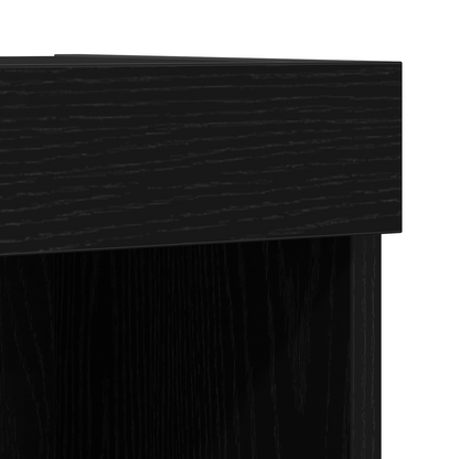 Svævende Hylde 2 Stk Sort Eg 40x28,5x40 Cm Ingeniørtræ&&vægskabe med Led Lys 2 Stk Sort Eg 40x30x30 Cm&&tv Vægskabe med Led Lys 2 Stk Sort Eg 80x30x30 Cm - billede 10