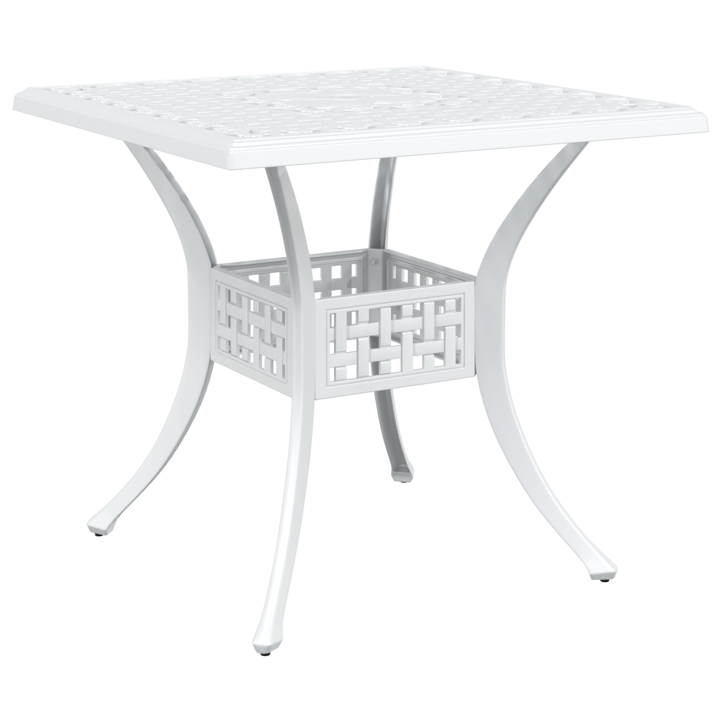 3 Stykker Have Bistro Sæt Hvid Støbt Aluminium