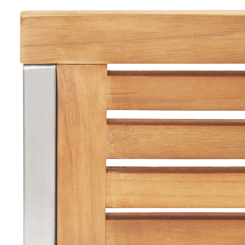 5 Delt Have Spise Sæt Massivt Teaktræ&&udendørs Spisebord 150x90x75 Cm Massivt Teaktræ - billede 9