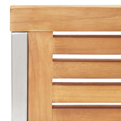 5 Delt Have Spise Sæt Massivt Teaktræ&&udendørs Spisebord 150x90x75 Cm Massivt Teaktræ - billede 9