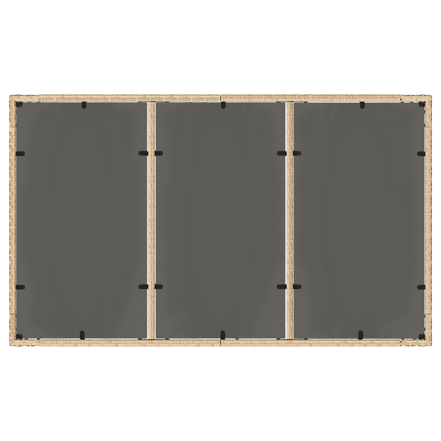 7 Dele Have Spisebordssæt Med Puder Beige Poly Rattan