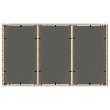 7 Dele Have Spisebordssæt Med Puder Beige Poly Rattan