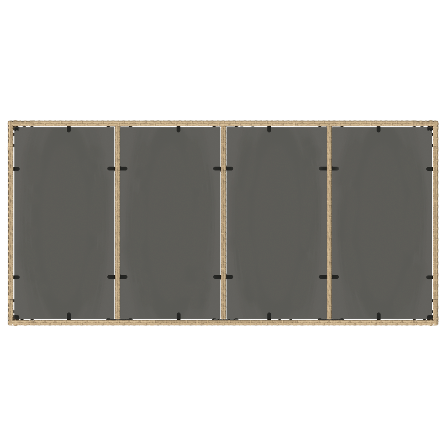 9 Delt Haven Spisesæt Med Puder Beige Poly Rattan