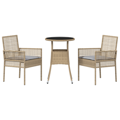 3-Delt Have Spisegruppe I Beige Poly Rattan