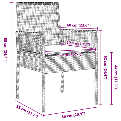 3-Delt Have Spisegruppe I Beige Poly Rattan