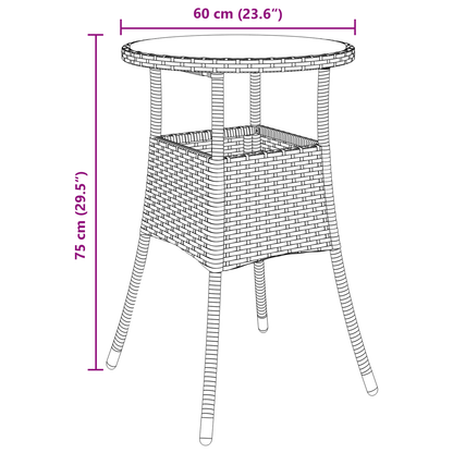 3-Delt Have Spisegruppe I Beige Poly Rattan