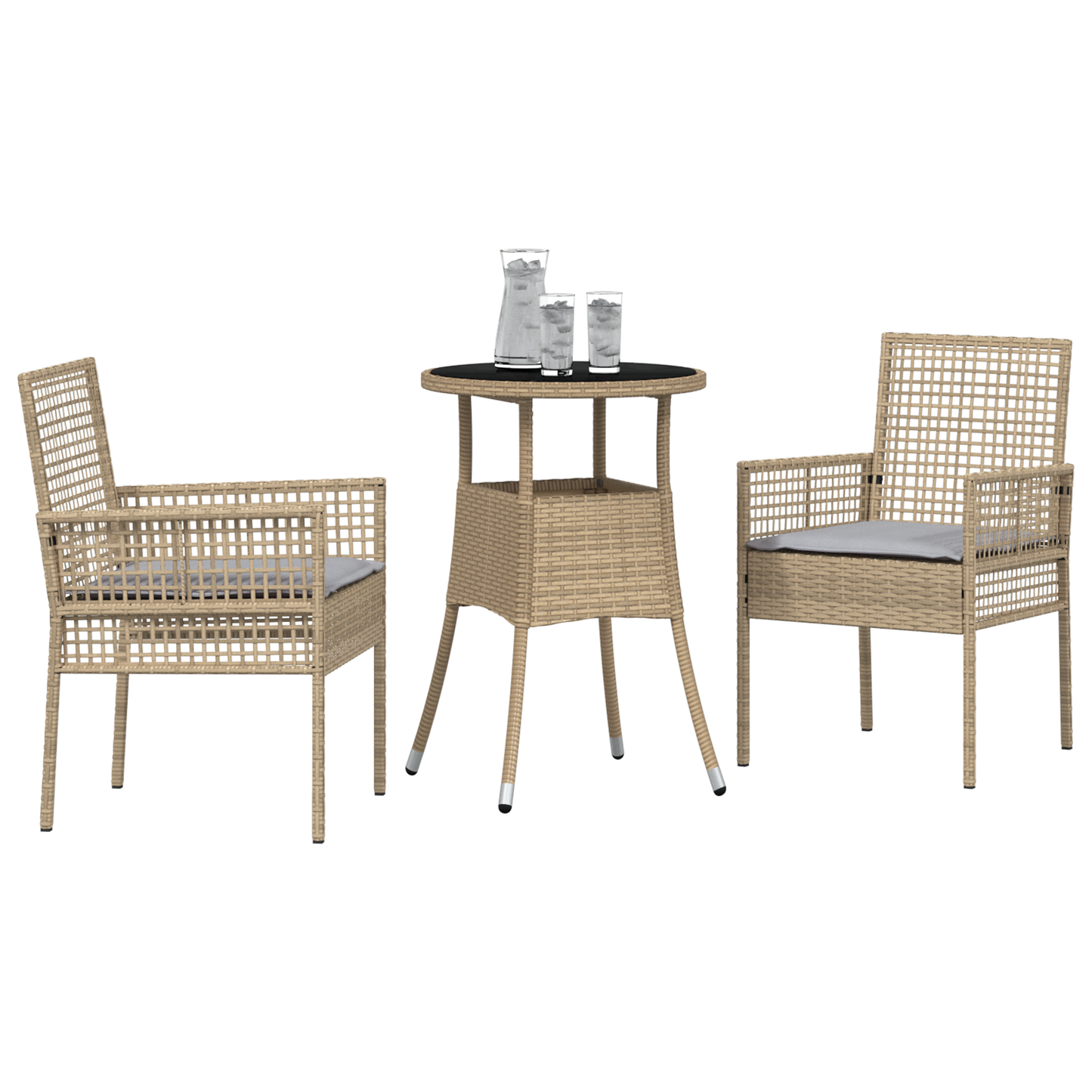 3-Delt Have Spisegruppe I Beige Poly Rattan