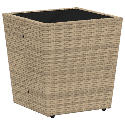 3-Delt Have Bistro Sæde Med Puder, Beige Poly Rattan