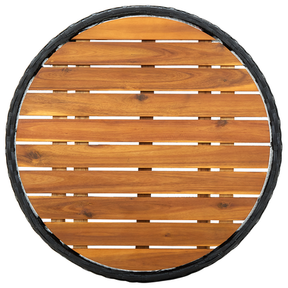 3 Stykker Have Bistro Sæt Med Puder Sort Poly Rattan