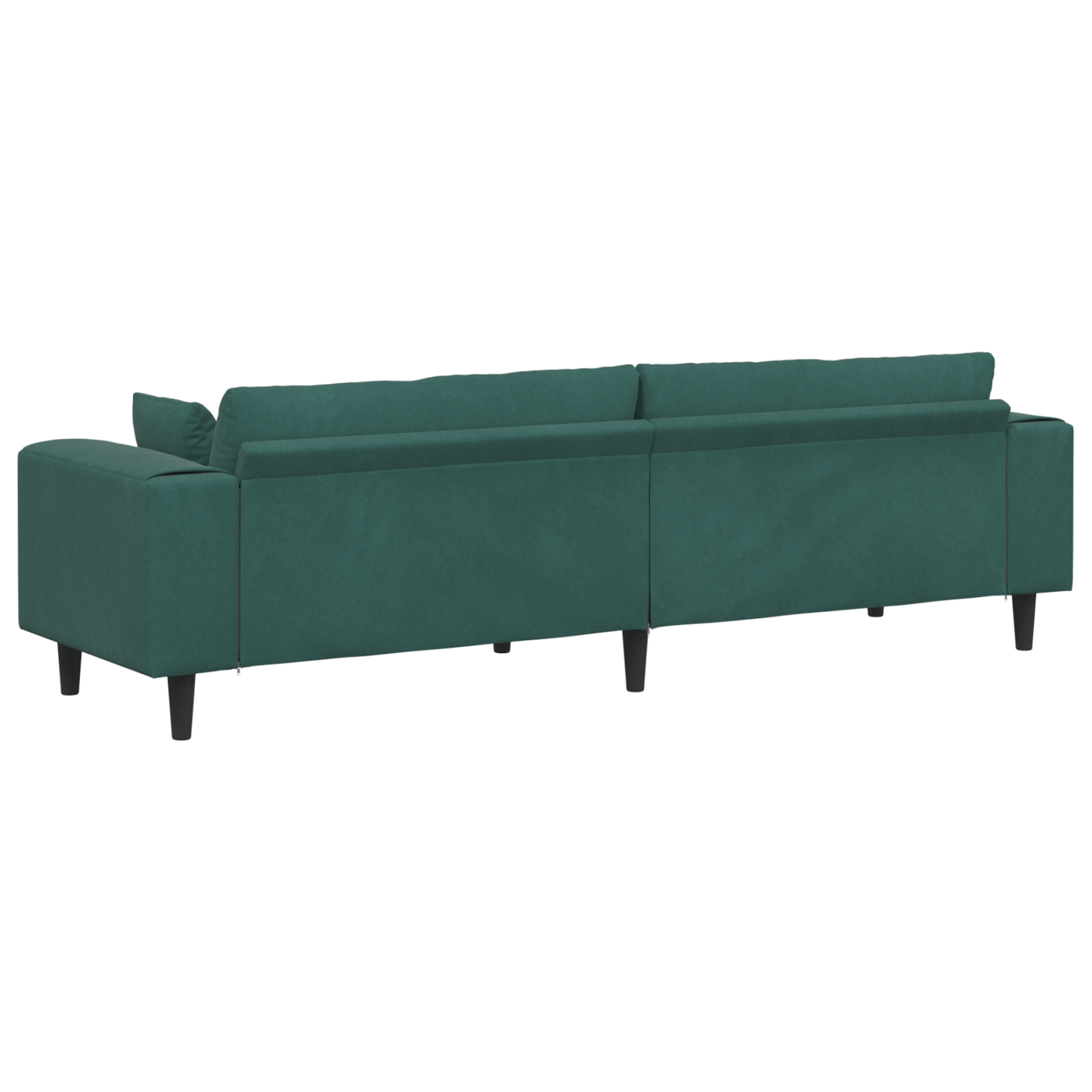 Fløjls Sofa med Pude med Pude Mørkegrøn 208 Cm Fløjl - billede 6