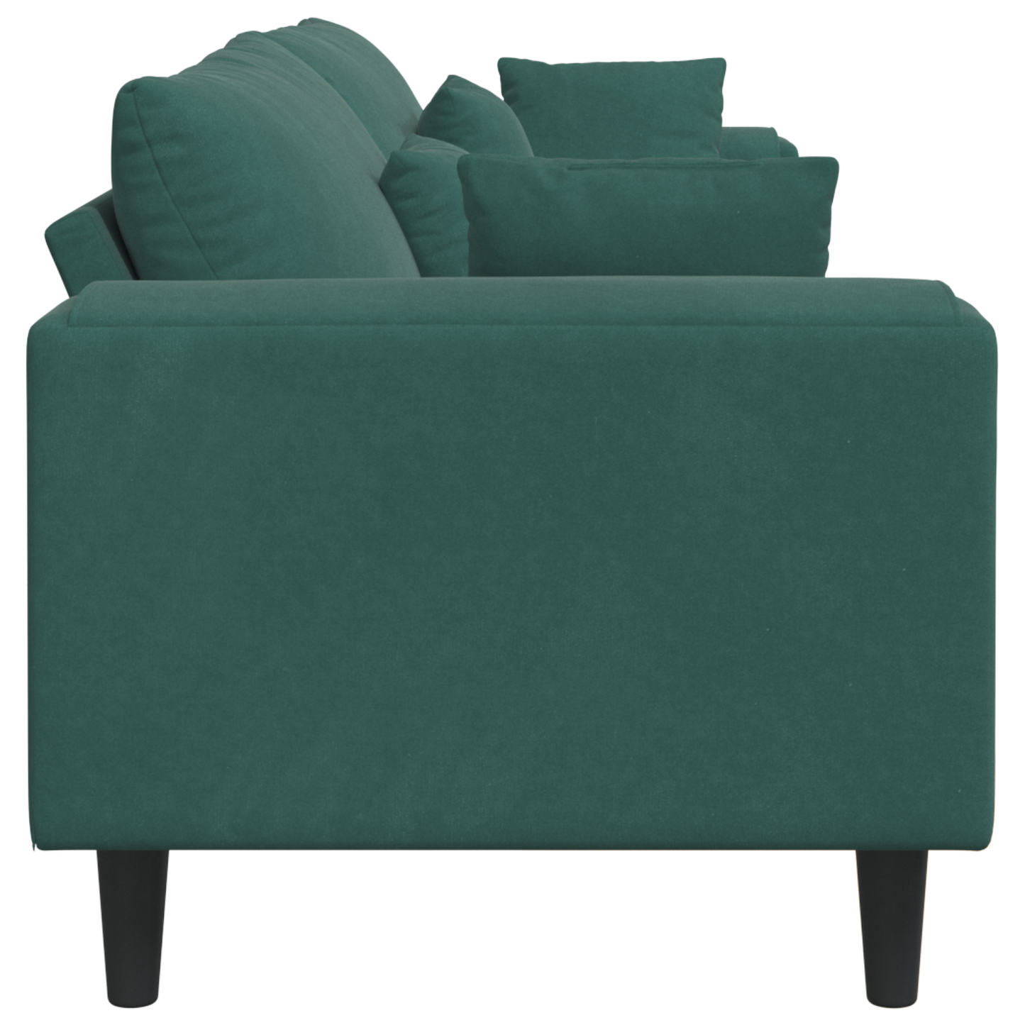 Fløjls Sofa med Pude med Pude Mørkegrøn 208 Cm Fløjl - billede 5