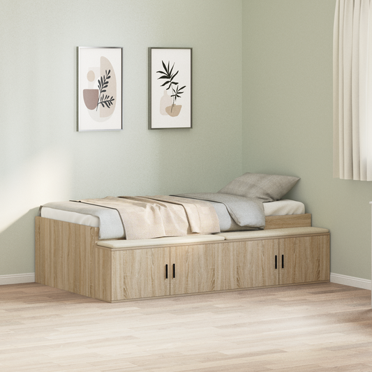 Opbevaringsseng Sonoma Eg 90x200 Cm - hovedbillede